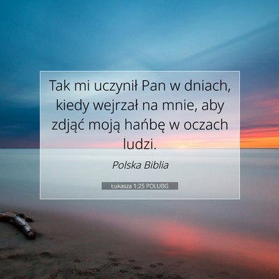 Łukasza 1:25 POLUBG Obraz Wersetu Biblijnego