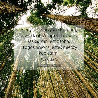 Łukasza 1:28 POLUBG Obraz Wersetu Biblijnego
