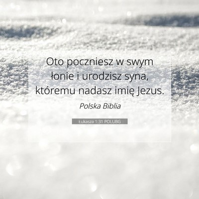 Łukasza 1:31 POLUBG Obraz Wersetu Biblijnego