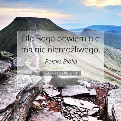 Łukasza 1:37 POLUBG Obraz Wersetu Biblijnego