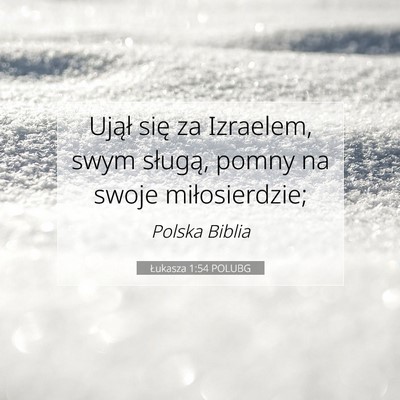 Łukasza 1:54 POLUBG Obraz Wersetu Biblijnego