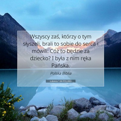 Łukasza 1:66 POLUBG Obraz Wersetu Biblijnego
