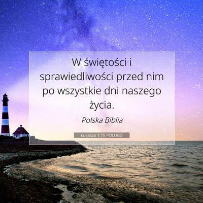 Łukasza 1:75 POLUBG Obraz Wersetu Biblijnego