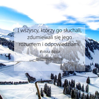 Łukasza 2:47 POLUBG Obraz Wersetu Biblijnego