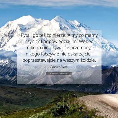 Łukasza 3:14 POLUBG Obraz Wersetu Biblijnego
