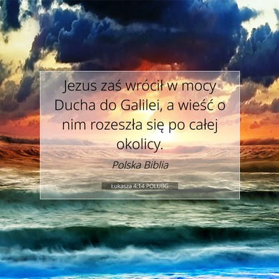 Łukasza 4:14 POLUBG Obraz Wersetu Biblijnego