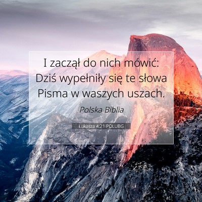 Łukasza 4:21 POLUBG Obraz Wersetu Biblijnego