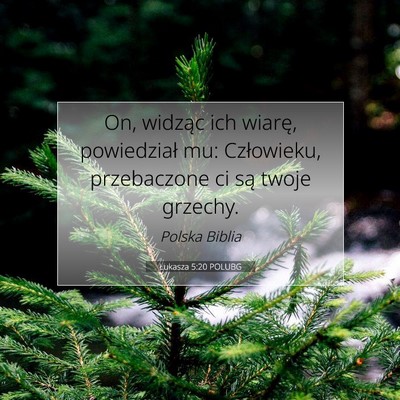 Łukasza 5:20 POLUBG Obraz Wersetu Biblijnego
