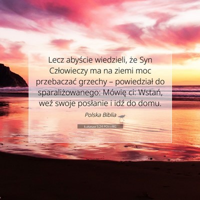 Łukasza 5:24 POLUBG Obraz Wersetu Biblijnego