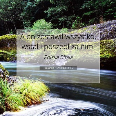 Łukasza 5:28 POLUBG Obraz Wersetu Biblijnego