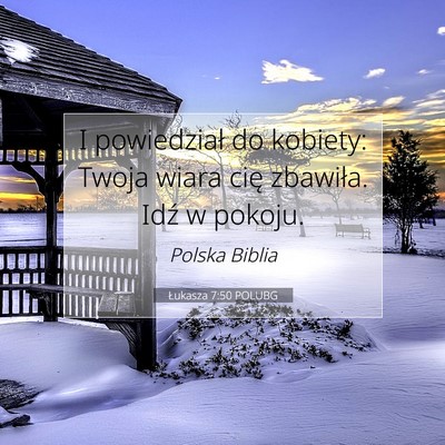 Łukasza 7:50 POLUBG Obraz Wersetu Biblijnego