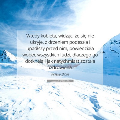 Łukasza 8:47 POLUBG Obraz Wersetu Biblijnego