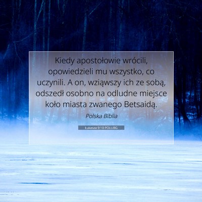Łukasza 9:10 POLUBG Obraz Wersetu Biblijnego