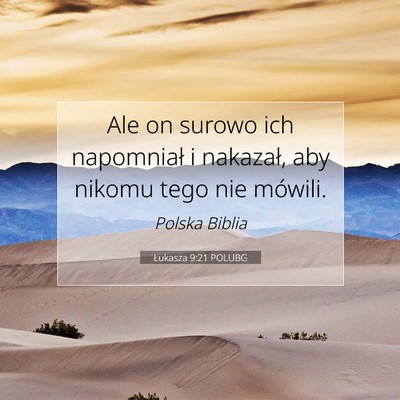 Łukasza 9:21 POLUBG Obraz Wersetu Biblijnego