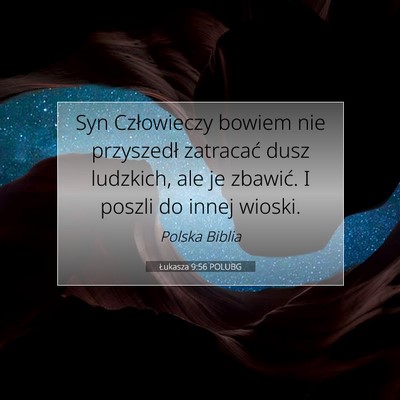 Łukasza 9:56 POLUBG Obraz Wersetu Biblijnego