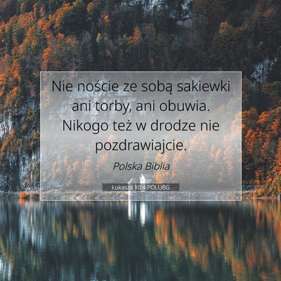 Łukasza 10:4 POLUBG Obraz Wersetu Biblijnego