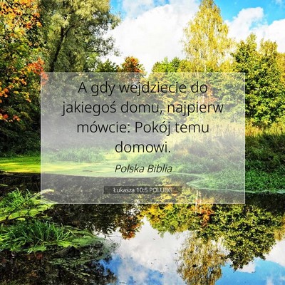Łukasza 10:5 POLUBG Obraz Wersetu Biblijnego