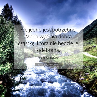 Łukasza 10:42 POLUBG Obraz Wersetu Biblijnego