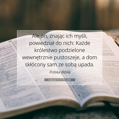 Łukasza 11:17 POLUBG Obraz Wersetu Biblijnego