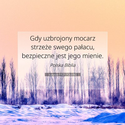 Łukasza 11:21 POLUBG Obraz Wersetu Biblijnego