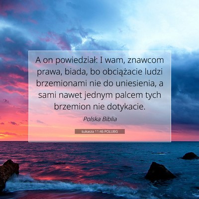 Łukasza 11:46 POLUBG Obraz Wersetu Biblijnego