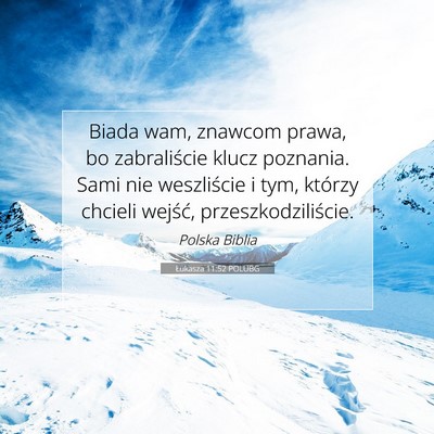 Łukasza 11:52 POLUBG Obraz Wersetu Biblijnego