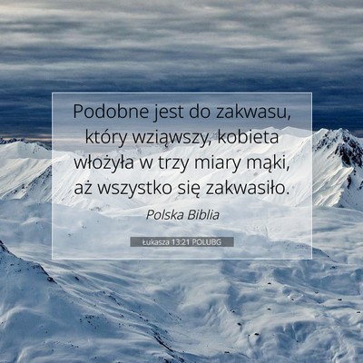 Łukasza 13:21 POLUBG Obraz Wersetu Biblijnego