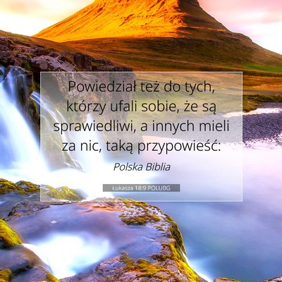 Łukasza 18:9 POLUBG Obraz Wersetu Biblijnego