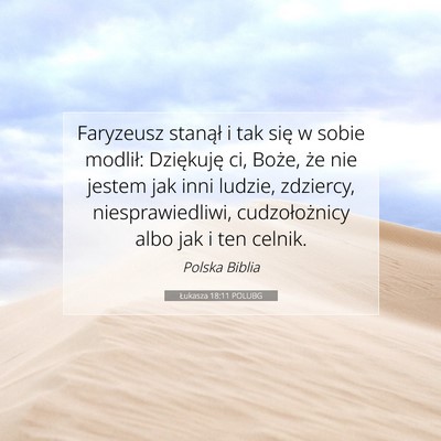 Łukasza 18:11 POLUBG Obraz Wersetu Biblijnego