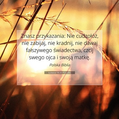 Łukasza 18:20 Werset Biblijny Wyjaśniony