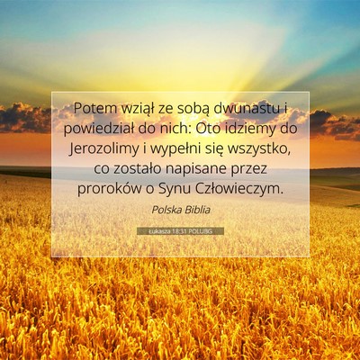 Łukasza 18:31 POLUBG Obraz Wersetu Biblijnego