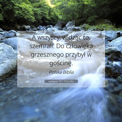 Łukasza 19:7 POLUBG Obraz Wersetu Biblijnego