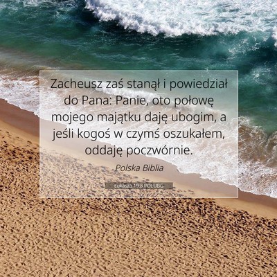 Łukasza 19:8 POLUBG Obraz Wersetu Biblijnego