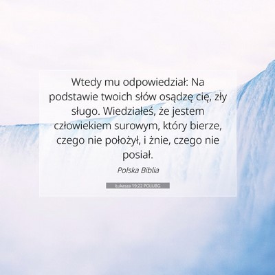 Łukasza 19:22 POLUBG Obraz Wersetu Biblijnego