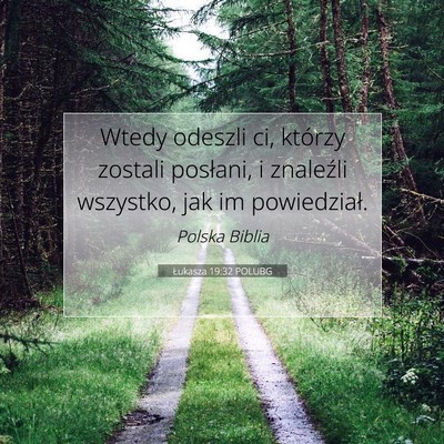 Łukasza 19:32 POLUBG Obraz Wersetu Biblijnego