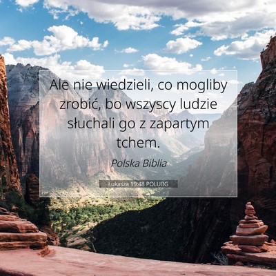 Łukasza 19:48 POLUBG Obraz Wersetu Biblijnego