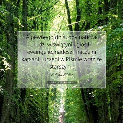 Łukasza 20:1 POLUBG Obraz Wersetu Biblijnego