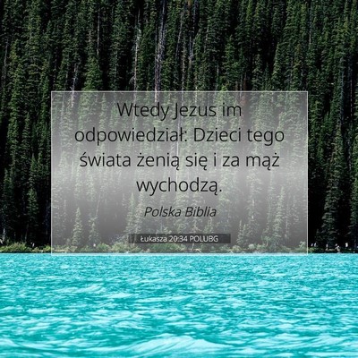 Łukasza 20:34 POLUBG Obraz Wersetu Biblijnego