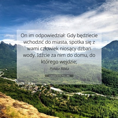 Łukasza 22:10 POLUBG Obraz Wersetu Biblijnego