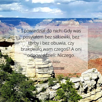 Łukasza 22:35 POLUBG Obraz Wersetu Biblijnego
