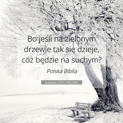 Łukasza 23:31 POLUBG Obraz Wersetu Biblijnego