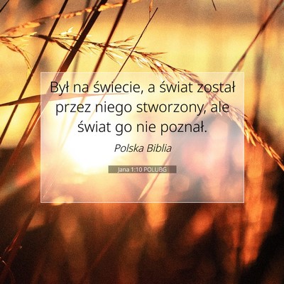 Jana 1:10 POLUBG Obraz Wersetu Biblijnego