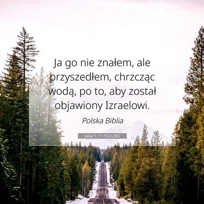 Jana 1:31 POLUBG Obraz Wersetu Biblijnego