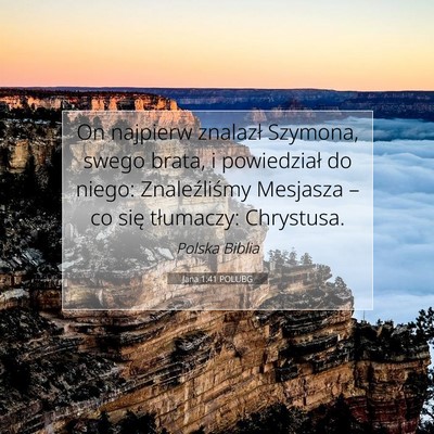 Jana 1:41 POLUBG Obraz Wersetu Biblijnego