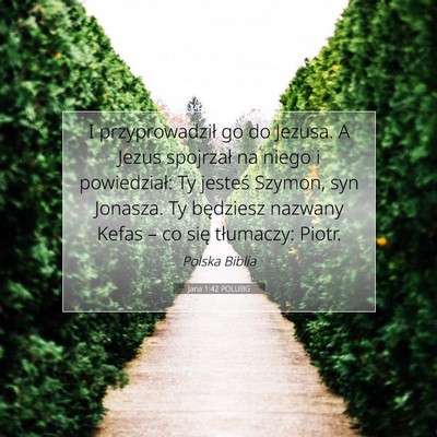 Jana 1:42 POLUBG Obraz Wersetu Biblijnego