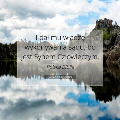 Jana 5:27 POLUBG Obraz Wersetu Biblijnego