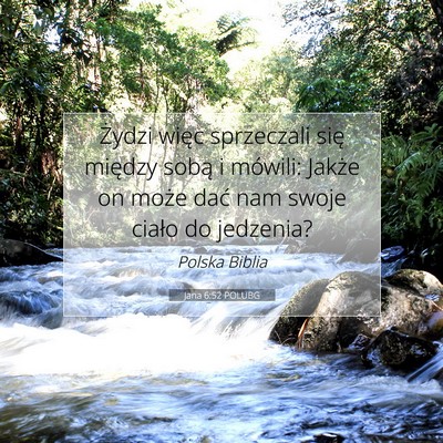 Jana 6:52 POLUBG Obraz Wersetu Biblijnego