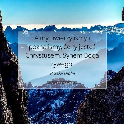 Jana 6:69 POLUBG Obraz Wersetu Biblijnego