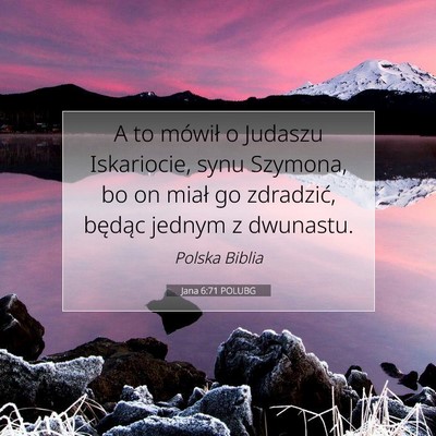 Jana 6:71 Werset Biblijny Wyjaśniony