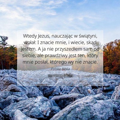Jana 7:28 POLUBG Obraz Wersetu Biblijnego